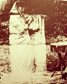 'The Spirit in the Garden' - Victorian hoax ghost photograph